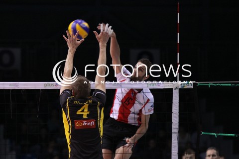 22.10.2011 RZESZOW SIATKOWKA PLUS LIGA 2011/2012 MEN VOLLEYBALL POLAND POLISH PLUSLIGA LEAGUE SEASON 2011/2012 MECZ ASSECO RESOVIA RZESZOW - LOTOS TREFL GDANSK N/Z ATAK MATEUSZ MIKA BLOK MIKKO OIVANEN  