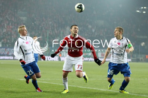  20.11.2011 KRAKOW PILKA NOZNA EKSTRAKLASA SEZON 2011/2012 FOOTBALL POLISH EKSTRAKLASA SEASON 2011/2012 WISLA KRAKOW - GORNIK ZABRZE N/Z MARIUSZ MAGIERA ADAM DANCH IVICA ILIEV  