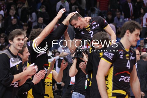  21.01.2012 RZESZOW SIATKOWKA PUCHAR POLSKI 2012 MEN VOLLEYBALL ENEA CUP MEN MECZ POLFINAL SEMIFINAL ASSECO RESOVIA - PGE SKRA BELCHATOW N/Z RADOSC WYGRANA MARIUSZ WLAZLY  