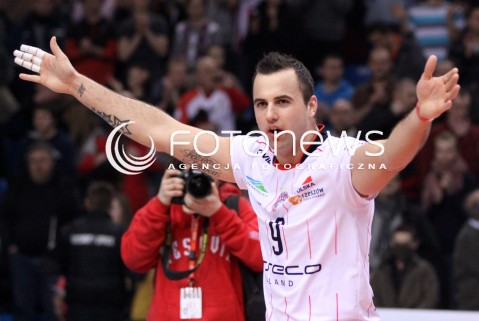  08.02.2012 RZESZOW SIATKOWKA PUCHAR CEV CHALLENGE ROUND 2012 MEN 2011/2012 CEV VOLLEYBALL CUP MEN MECZ ASSECO RESOVIA RZESZOW - FENERBAHCE GRUNDIG STAMBUL N/Z GYORGY GROZER RADOSC WYGRANA  