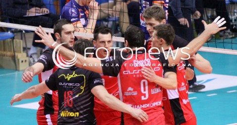  14.03.2012 RZESZOW SIATKOWKA PUCHAR CEV POLFINAL 2012 MEN 2011/2012 CEV VOLLEYBALL CUP MEN MECZ ASSECO RESOVIA RZESZOW -  ACH VOLLEY LUBLANA N/Z RADOSC SIATKARZY ASSECO RESOVIA  