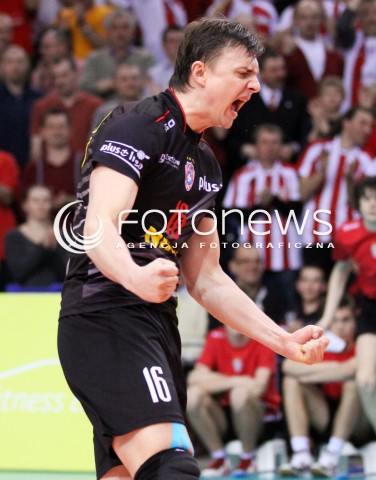  28.03.2012 RZESZOW SIATKOWKA PUCHAR CEV FINAL 2012 MEN 2011/2012 CEV VOLLEYBALL CUP MEN MECZ ASSECO RESOVIA RZESZOW -  DYNAMO MOSKWA N/Z RADOSC KRZYSZTOF IGNACZAK  