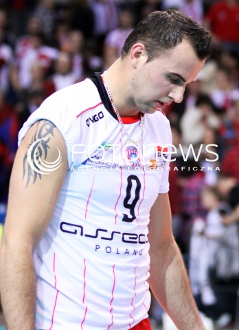  28.03.2012 RZESZOW SIATKOWKA PUCHAR CEV FINAL 2012 MEN 2011/2012 CEV VOLLEYBALL CUP MEN MECZ ASSECO RESOVIA RZESZOW -  DYNAMO MOSKWA N/Z GYORGY GROZER ZLOSC PRZEGRANA  