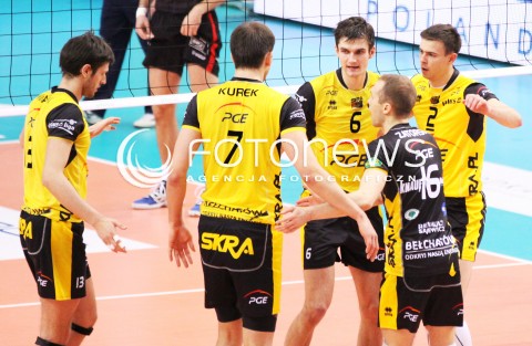  22.04.2012 RZESZOW SIATKOWKA PLUSLIGA 4. MECZ FINALOWY SEZONU 2011/2012 MEN VOLLEYBALL PLUSLIGA SEASON 2011/2012 FINAL GAME NUMBER 4 ASSECO RESOVIA - PGE SKRA BELCHATOW N/Z RADOSC SIATKARZY PGE SKRA BELCHATOW  