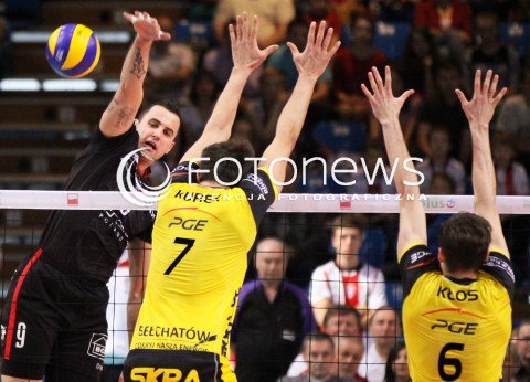  22.04.2012 RZESZOW SIATKOWKA PLUSLIGA 4. MECZ FINALOWY SEZONU 2011/2012 MEN VOLLEYBALL PLUSLIGA SEASON 2011/2012 FINAL GAME NUMBER 4 ASSECO RESOVIA - PGE SKRA BELCHATOW N/Z GYORGY GROZER BARTOSZ KUREK KAROL KLOS  