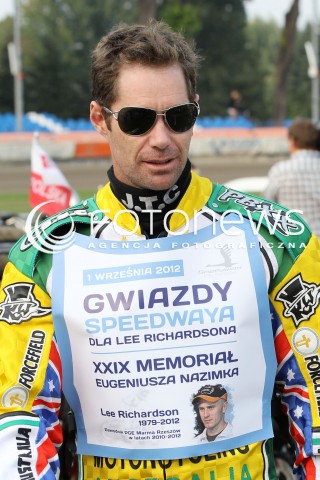  01.09.2012 RZESZOW ZUZEL SPEEDWAY GWIAZDY SPEEDWAYA DLA LEE RICHARDSONA I XXIX MEMORIAL EUGENIUSZA NAZIMKA N/Z DAVEY WATT FOTO MACIEJ GOCLON / FOTONEWS 
