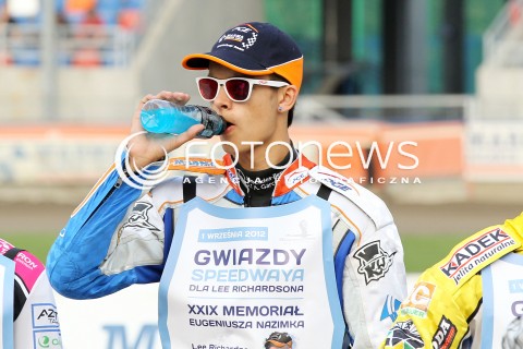  01.09.2012 RZESZOW ZUZEL SPEEDWAY GWIAZDY SPEEDWAYA DLA LEE RICHARDSONA I XXIX MEMORIAL EUGENIUSZA NAZIMKA N/Z LUKASZ SOWKA FOTO MACIEJ GOCLON / FOTONEWS 