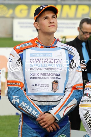  01.09.2012 RZESZOW ZUZEL SPEEDWAY GWIAZDY SPEEDWAYA DLA LEE RICHARDSONA I XXIX MEMORIAL EUGENIUSZA NAZIMKA N/Z MARCO GASCHKA FOTO MACIEJ GOCLON / FOTONEWS 