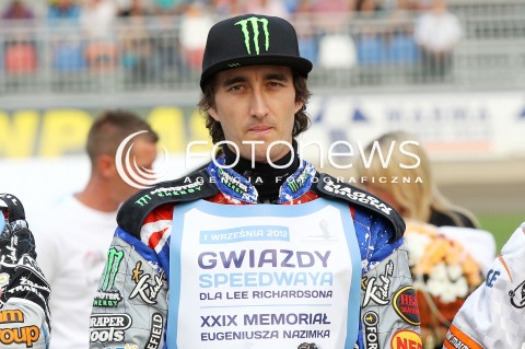  01.09.2012 RZESZOW ZUZEL SPEEDWAY GWIAZDY SPEEDWAYA DLA LEE RICHARDSONA I XXIX MEMORIAL EUGENIUSZA NAZIMKA N/Z CHRIS HOLDER FOTO MACIEJ GOCLON / FOTONEWS 