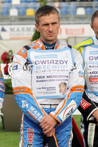  01.09.2012 RZESZOW ZUZEL SPEEDWAY GWIAZDY SPEEDWAYA DLA LEE RICHARDSONA I XXIX MEMORIAL EUGENIUSZA NAZIMKA N/Z RAFAL OKONIEWSKI FOTO MACIEJ GOCLON / FOTONEWS 