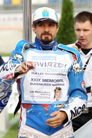  01.09.2012 RZESZOW ZUZEL SPEEDWAY GWIAZDY SPEEDWAYA DLA LEE RICHARDSONA I XXIX MEMORIAL EUGENIUSZA NAZIMKA N/Z ROMAN POVAZHNY FOTO MACIEJ GOCLON / FOTONEWS 