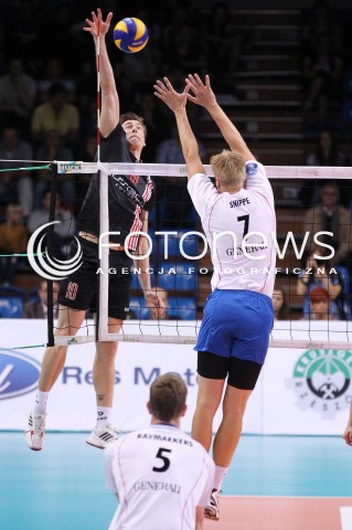  23.09.2012 RZESZOW SIATKOWKA MIEDZYNARODOWY TURNIEJ IM JANA STRZELCZYKA MEN VOLLEYBALL INTERNATIONAL STRZELCZYK MEMORIAL MECZ ASSECO RESOVIA - GENERALI UNTERHACHING N/Z JOCHEN SCHOPS JAN WILLEM SNIPPE  