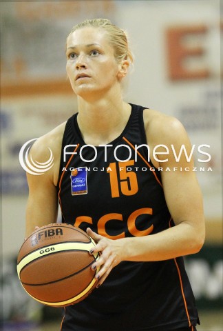  17.10.2012 LANCUT KOSZYKOWKA KOBIET FORD GERMAZ EKSTRAKLASA PLKK WOMEN BASKETBALL MECZ AZS OPTEAM RZESZOW - CCC POLKOWICE N/Z MAGDALENA LECIEJEWSKA  