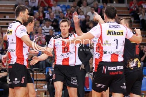  10.11.2012 RZESZOW SIATKOWKA PLUS LIGA 2012/2013 MEN VOLLEYBALL POLAND POLISH PLUSLIGA LEAGUE SEASON 2012/2013 MECZ ASSECO RESOVIA RZESZOW - WKRET-MET AZS CZESTOCHOWA N/Z RADOSC SIATKARZY ASSECO RESOVIA JOCHEN SCHOPS  