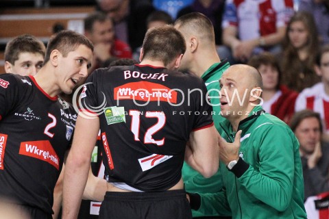  10.11.2012 RZESZOW SIATKOWKA PLUS LIGA 2012/2013 MEN VOLLEYBALL POLAND POLISH PLUSLIGA LEAGUE SEASON 2012/2013 MECZ ASSECO RESOVIA RZESZOW - WKRET-MET AZS CZESTOCHOWA N/Z MAREK KARDOS TRENER ( HEAD COACH ) ADRIAN HUNEK GRZEGORZ BOCIEK  