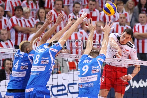  14.11.2012 RZESZOW SIATKOWKA LIGA MISTRZOW MEN CEV VOLLEYBALL CHAMPIONS LEAGUE 2013 MATCH ASSECO RESOVIA RZESZOW - BRE BANCA LANNUTTI CUNEO N/Z ZBIGNIEW BARTMAN EARVIN NGAPETH EMANUEL KOHUT NIKOLA GRBIC  