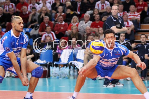  14.11.2012 RZESZOW SIATKOWKA LIGA MISTRZOW MEN CEV VOLLEYBALL CHAMPIONS LEAGUE 2013 MATCH ASSECO RESOVIA RZESZOW - BRE BANCA LANNUTTI CUNEO N/Z LUIGI MASTRANGELO EARVIN NGAPETH  
