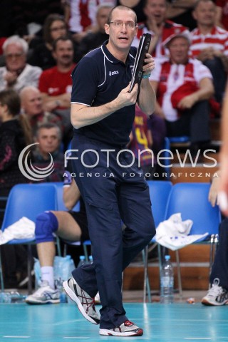  14.11.2012 RZESZOW SIATKOWKA LIGA MISTRZOW MEN CEV VOLLEYBALL CHAMPIONS LEAGUE 2013 MATCH ASSECO RESOVIA RZESZOW - BRE BANCA LANNUTTI CUNEO N/Z ZLOSC ROBERTO PIAZZA ( HEAD COACH )  