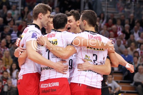  14.11.2012 RZESZOW SIATKOWKA LIGA MISTRZOW MEN CEV VOLLEYBALL CHAMPIONS LEAGUE 2013 MATCH ASSECO RESOVIA RZESZOW - BRE BANCA LANNUTTI CUNEO N/Z RADOSC ZBIGNIEW BARTMAN PIOTR NOWAKOWSKI LUKAS TICHACEK  