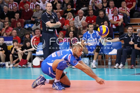  14.11.2012 RZESZOW SIATKOWKA LIGA MISTRZOW MEN CEV VOLLEYBALL CHAMPIONS LEAGUE 2013 MATCH ASSECO RESOVIA RZESZOW - BRE BANCA LANNUTTI CUNEO N/Z EARVIN NGAPETH ROBERTO PIAZZA ( HEAD COACH )  