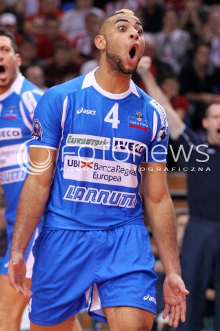  14.11.2012 RZESZOW SIATKOWKA LIGA MISTRZOW MEN CEV VOLLEYBALL CHAMPIONS LEAGUE 2013 MATCH ASSECO RESOVIA RZESZOW - BRE BANCA LANNUTTI CUNEO N/Z EARVIN NGAPETH RADOSC  