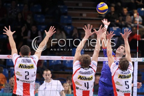  17.11.2012 RZESZOW SIATKOWKA PLUS LIGA 2012/2013 MEN VOLLEYBALL POLAND POLISH PLUSLIGA LEAGUE SEASON 2012/2013 MECZ ASSECO RESOVIA RZESZOW - EFFECTOR KIELCE N/Z NIKOLAY PENCHEV PAUL LOTMAN PIOTR NOWAKOWSKI LUKAS TICHACEK  