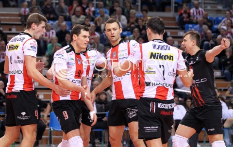  17.11.2012 RZESZOW SIATKOWKA PLUS LIGA 2012/2013 MEN VOLLEYBALL POLAND POLISH PLUSLIGA LEAGUE SEASON 2012/2013 MECZ ASSECO RESOVIA RZESZOW - EFFECTOR KIELCE N/Z PIOTR NOWAKOWSKI NIKOLA ZBIGNIEW BARTMAN PAUL LOTMAN ALEH ACHREM OLIEG AKHREM KRZYSZTOF IGNACZAK RADOSC  