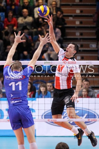  17.11.2012 RZESZOW SIATKOWKA PLUS LIGA 2012/2013 MEN VOLLEYBALL POLAND POLISH PLUSLIGA LEAGUE SEASON 2012/2013 MECZ ASSECO RESOVIA RZESZOW - EFFECTOR KIELCE N/Z ALEH ACHREM OLIEG AKHREM TOMASZ JOZEFACKI  
