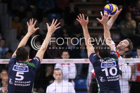  24.11.2012 RZESZOW SIATKOWKA PLUS LIGA 2012/2013 MEN VOLLEYBALL POLAND POLISH PLUSLIGA LEAGUE SEASON 2012/2013 MECZ ASSECO RESOVIA RZESZOW - AZS POLITECHNIKA WARSZAWSKA N/Z NIKOLA KOVACEVIC MARCIN NOWAK GRZEGORZ SZYMANSKI  