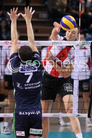  24.11.2012 RZESZOW SIATKOWKA PLUS LIGA 2012/2013 MEN VOLLEYBALL POLAND POLISH PLUSLIGA LEAGUE SEASON 2012/2013 MECZ ASSECO RESOVIA RZESZOW - AZS POLITECHNIKA WARSZAWSKA N/Z PAUL LOTMAN FABIAN DRZYZGA  