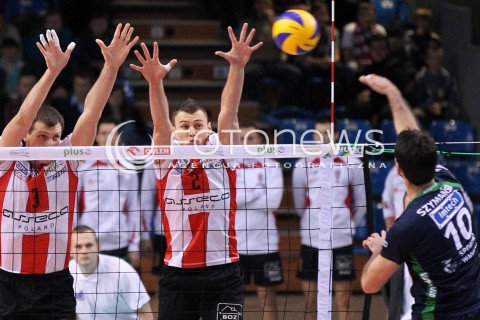  24.11.2012 RZESZOW SIATKOWKA PLUS LIGA 2012/2013 MEN VOLLEYBALL POLAND POLISH PLUSLIGA LEAGUE SEASON 2012/2013 MECZ ASSECO RESOVIA RZESZOW - AZS POLITECHNIKA WARSZAWSKA N/Z PAUL LOTMAN WOJCIECH GRZYB GRZEGORZ SZYMANSKI  