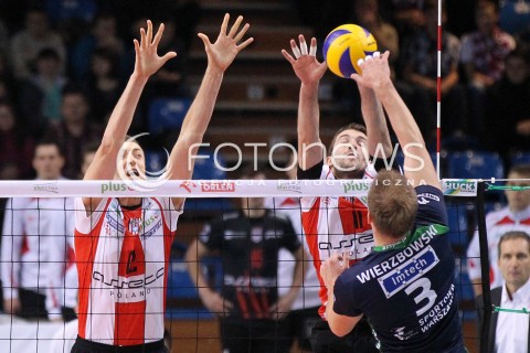  24.11.2012 RZESZOW SIATKOWKA PLUS LIGA 2012/2013 MEN VOLLEYBALL POLAND POLISH PLUSLIGA LEAGUE SEASON 2012/2013 MECZ ASSECO RESOVIA RZESZOW - AZS POLITECHNIKA WARSZAWSKA N/Z NIKOLA KOVACEVIC LUKASZ PERLOWSKI KRZYSZTOF WIERZBOWSKI  