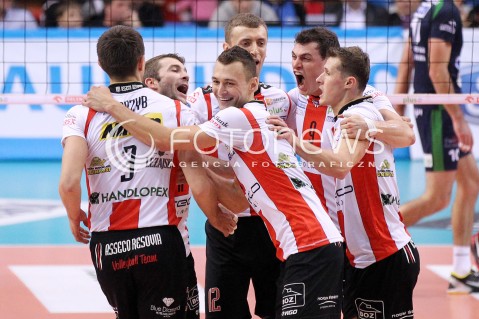  24.11.2012 RZESZOW SIATKOWKA PLUS LIGA 2012/2013 MEN VOLLEYBALL POLAND POLISH PLUSLIGA LEAGUE SEASON 2012/2013 MECZ ASSECO RESOVIA RZESZOW - AZS POLITECHNIKA WARSZAWSKA N/Z NIKOLA KOVACEVIC WOJCIECH GRZYB PAUL LOTMAN LUKASZ PERLOWSKI LUKAS TICHACEK ZBIGNIEW BARTMAN RADOSC  