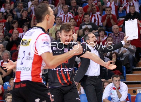  24.11.2012 RZESZOW SIATKOWKA PLUS LIGA 2012/2013 MEN VOLLEYBALL POLAND POLISH PLUSLIGA LEAGUE SEASON 2012/2013 MECZ ASSECO RESOVIA RZESZOW - AZS POLITECHNIKA WARSZAWSKA N/Z PAUL LOTMAN KRZYSZTOF IGNACZAK ANDRZEJ KOWAL TRENER ( HEAD COACH ) RADOSC  