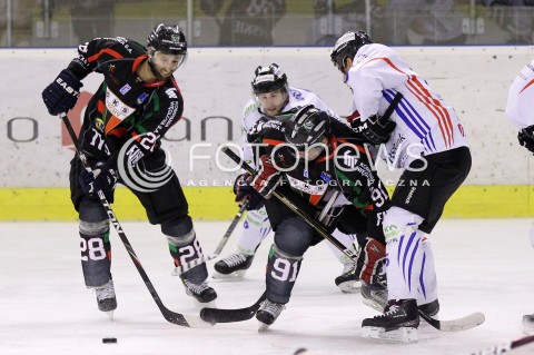  04.12.2012 SANOK HOKEJ NA LODZIE PLH MECZ CIARKO PBS BANK SANOK - GKS TYCHY N/Z MARTIN VOZDECKY IVO KOTASKA LUKASZ SOSNIERZ MILAN BARANYK  