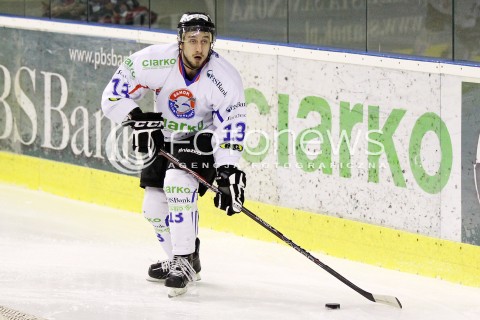  04.12.2012 SANOK HOKEJ NA LODZIE PLH MECZ CIARKO PBS BANK SANOK - GKS TYCHY N/Z MARCIN BIALY  