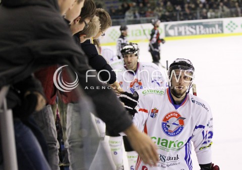  04.12.2012 SANOK HOKEJ NA LODZIE PLH MECZ CIARKO PBS BANK SANOK - GKS TYCHY N/Z RADOSC MARCIN BIALY IVO KOTASKA  