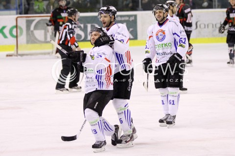  04.12.2012 SANOK HOKEJ NA LODZIE PLH MECZ CIARKO PBS BANK SANOK - GKS TYCHY N/Z RADOSC BRAMKA GOL BOGUSLAW RAPALA WOJTEK WOJCIECH WOLSKI ZOLTAN KUBAT  