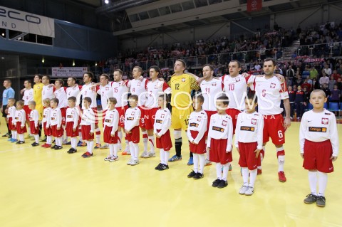  05.12.2012 RZESZOW FUTSAL PILKA NOZNA REPREZENTACJA POLSKI MECZ TOWARZYSKI POLSKA - MOLDAWIA N/Z REPREZENTACJA POLSKI ZDJECIE GRUPOWE GRUPOWKA  
