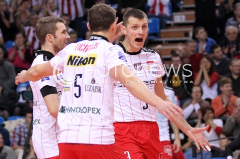  12.12.2012 RZESZOW SIATKOWKA LIGA MISTRZOW MEN CEV VOLLEYBALL CHAMPIONS LEAGUE 2013 MATCH ASSECO RESOVIA RZESZOW - ARAGO DE SETE N/Z RADOSC WOJCIECH GRZYB LUKAS TICHACEK NIKOLA KOVACEVIC  