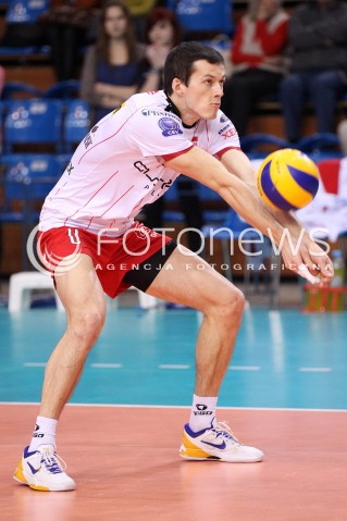  12.12.2012 RZESZOW SIATKOWKA LIGA MISTRZOW MEN CEV VOLLEYBALL CHAMPIONS LEAGUE 2013 MATCH ASSECO RESOVIA RZESZOW - ARAGO DE SETE N/Z RAFAL BUSZEK  