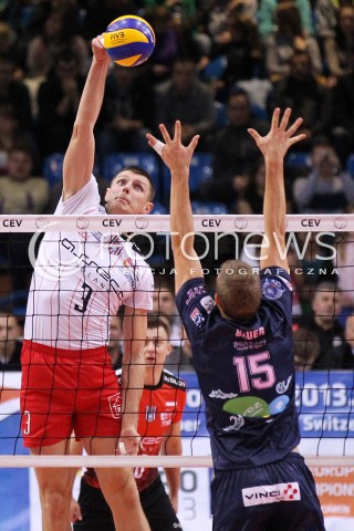  12.12.2012 RZESZOW SIATKOWKA LIGA MISTRZOW MEN CEV VOLLEYBALL CHAMPIONS LEAGUE 2013 MATCH ASSECO RESOVIA RZESZOW - ARAGO DE SETE N/Z WOJCIECH GRZYB LUKAS BAUER  