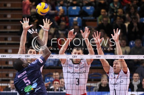  12.12.2012 RZESZOW SIATKOWKA LIGA MISTRZOW MEN CEV VOLLEYBALL CHAMPIONS LEAGUE 2013 MATCH ASSECO RESOVIA RZESZOW - ARAGO DE SETE N/Z ZBIGNIEW BARTMAN WOJCIECH GRZYB ALEH ACHREM OLIEG AKHREM JUNOT MISTOCO  