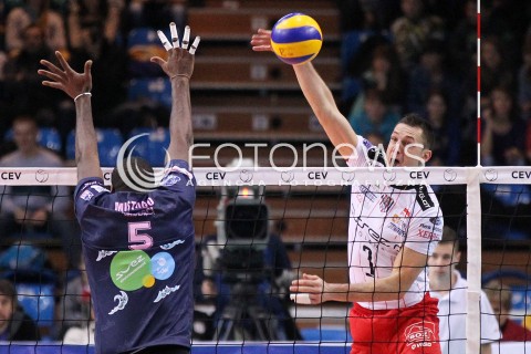  12.12.2012 RZESZOW SIATKOWKA LIGA MISTRZOW MEN CEV VOLLEYBALL CHAMPIONS LEAGUE 2013 MATCH ASSECO RESOVIA RZESZOW - ARAGO DE SETE N/Z ALEH ACHREM OLIEG AKHREM JUNOT MISTOCO  