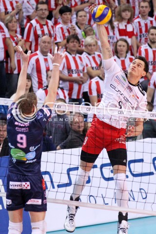  12.12.2012 RZESZOW SIATKOWKA LIGA MISTRZOW MEN CEV VOLLEYBALL CHAMPIONS LEAGUE 2013 MATCH ASSECO RESOVIA RZESZOW - ARAGO DE SETE N/Z ZBIGNIEW BARTMAN RAPHAEL MROZEK  