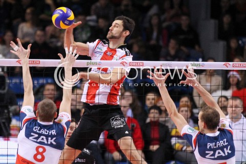  15.12.2012 RZESZOW SIATKOWKA PLUS LIGA 2012/2013 MEN VOLLEYBALL POLAND POLISH PLUSLIGA LEAGUE SEASON 2012/2013 MECZ ASSECO RESOVIA RZESZOW - ZAKSA KEDZIERZYN KOZLE N/Z GRZEGORZ KOSOK JURIJ GLADYR GRZEGORZ PILARZ  