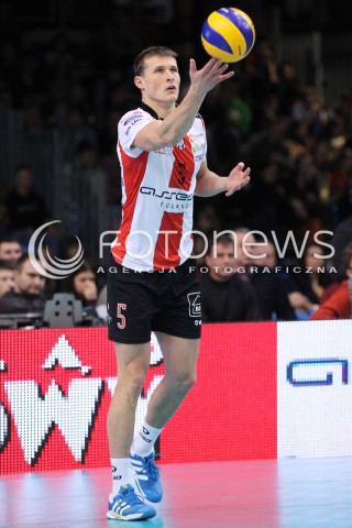  15.12.2012 RZESZOW SIATKOWKA PLUS LIGA 2012/2013 MEN VOLLEYBALL POLAND POLISH PLUSLIGA LEAGUE SEASON 2012/2013 MECZ ASSECO RESOVIA RZESZOW - ZAKSA KEDZIERZYN KOZLE N/Z LUKAS TICHACEK  