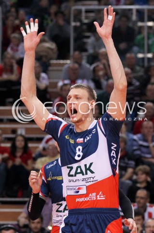  15.12.2012 RZESZOW SIATKOWKA PLUS LIGA 2012/2013 MEN VOLLEYBALL POLAND POLISH PLUSLIGA LEAGUE SEASON 2012/2013 MECZ ASSECO RESOVIA RZESZOW - ZAKSA KEDZIERZYN KOZLE N/Z RADOSC JURIJ GLADYR  
