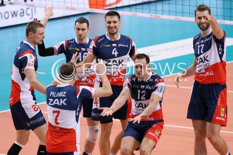  15.12.2012 RZESZOW SIATKOWKA PLUS LIGA 2012/2013 MEN VOLLEYBALL POLAND POLISH PLUSLIGA LEAGUE SEASON 2012/2013 MECZ ASSECO RESOVIA RZESZOW - ZAKSA KEDZIERZYN KOZLE N/Z RADOSC MARCIN MOZDZONEK MICHAL RUCIAK FELIPE FONTELES ANTONIN ROUZIER JURIJ GLADYR GRZEGORZ PILARZ  