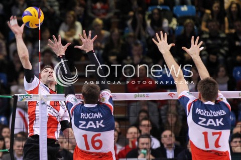  15.12.2012 RZESZOW SIATKOWKA PLUS LIGA 2012/2013 MEN VOLLEYBALL POLAND POLISH PLUSLIGA LEAGUE SEASON 2012/2013 MECZ ASSECO RESOVIA RZESZOW - ZAKSA KEDZIERZYN KOZLE N/Z NIKOLA KOVACEVIC MICHAL RUCIAK MARCIN MOZDZONEK  